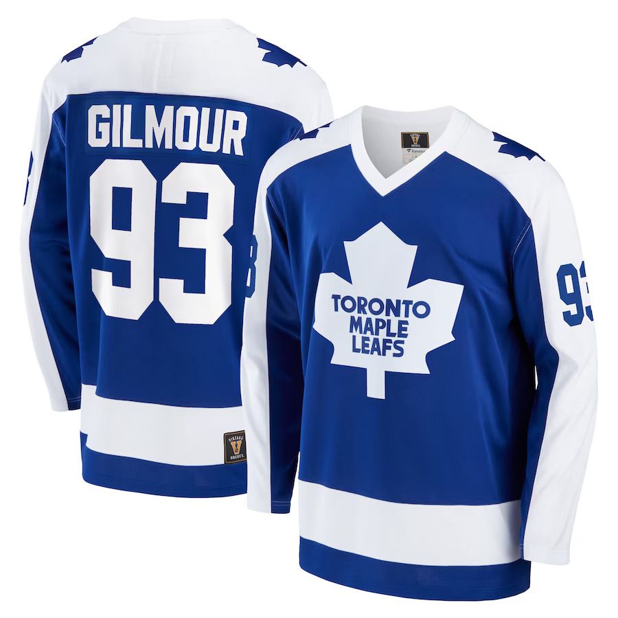 Men Toronto Maple Leafs #93 Doug Gilmour Fanatics Branded Blue Breakaway Retired Player NHL Jersey->women nhl jersey->Women Jersey